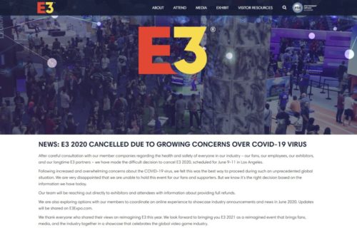 E3 2020開催中止